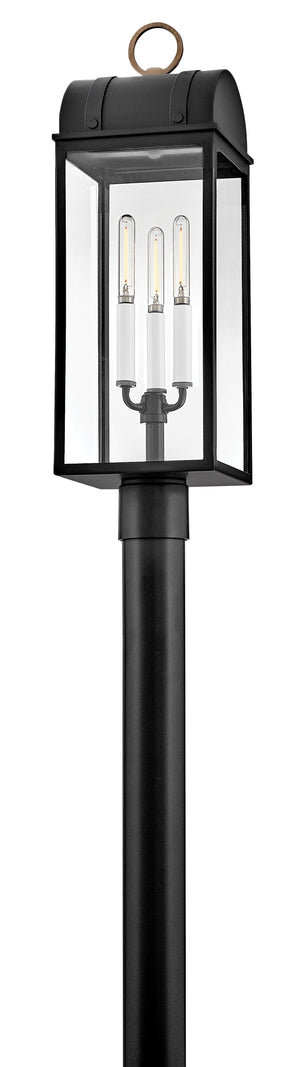 Campbell 3L post top lantern - 10661BK-BU