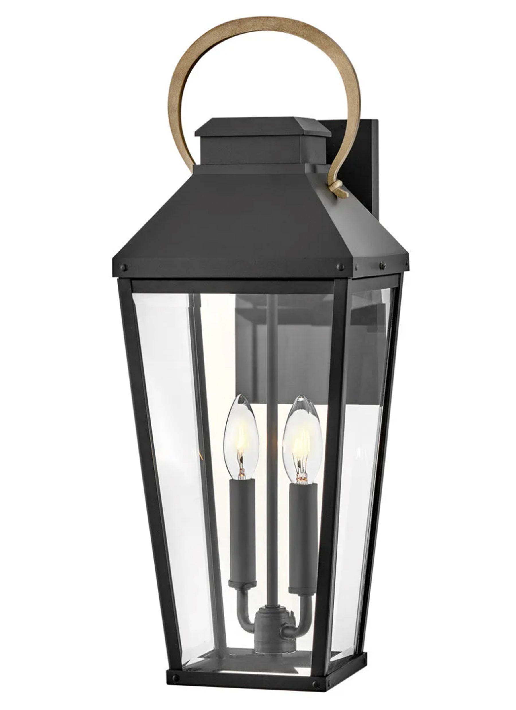 Dawson 2L Wall Mount Lantern - 17504BK