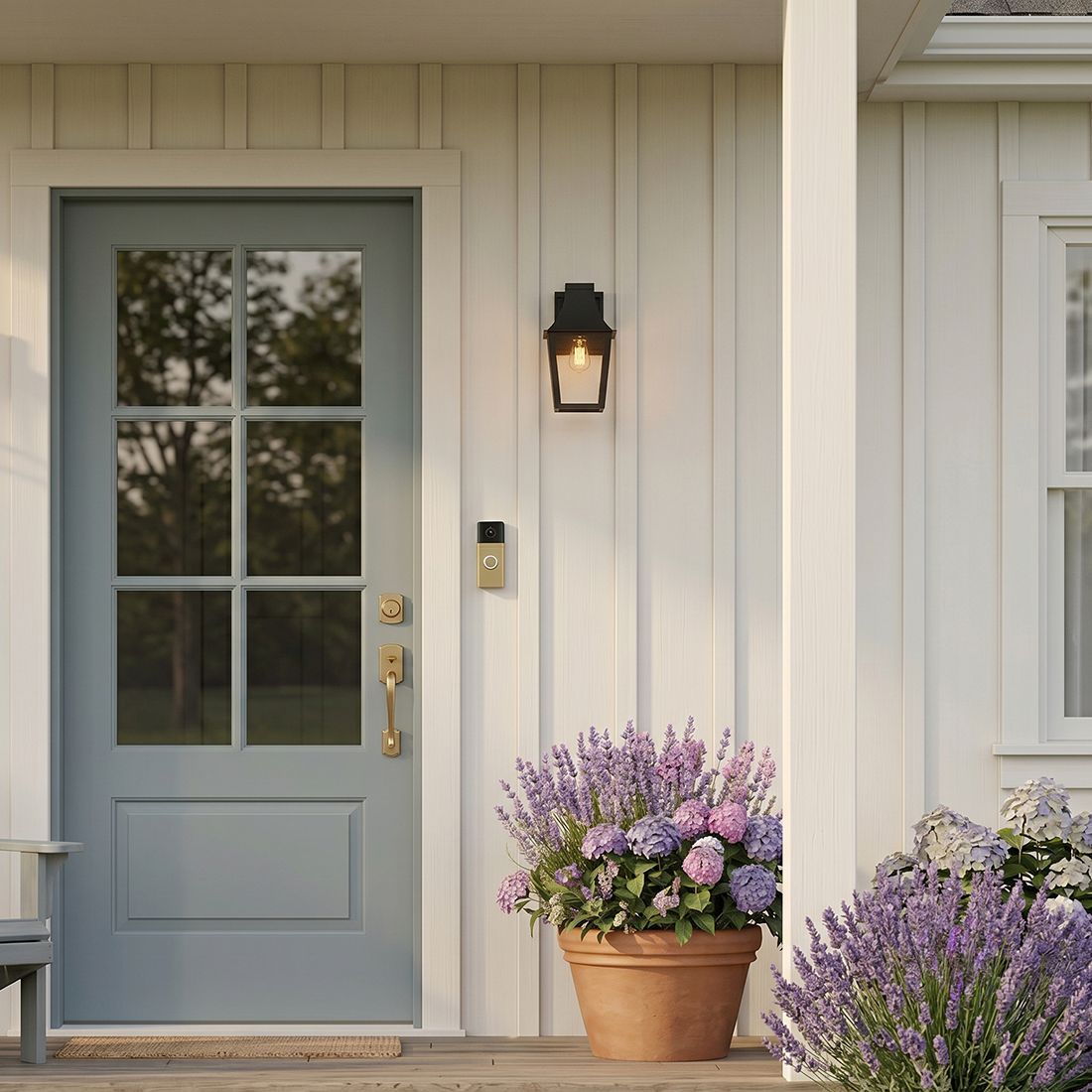 Georgetown 1L outdoor lantern - 28890BK *