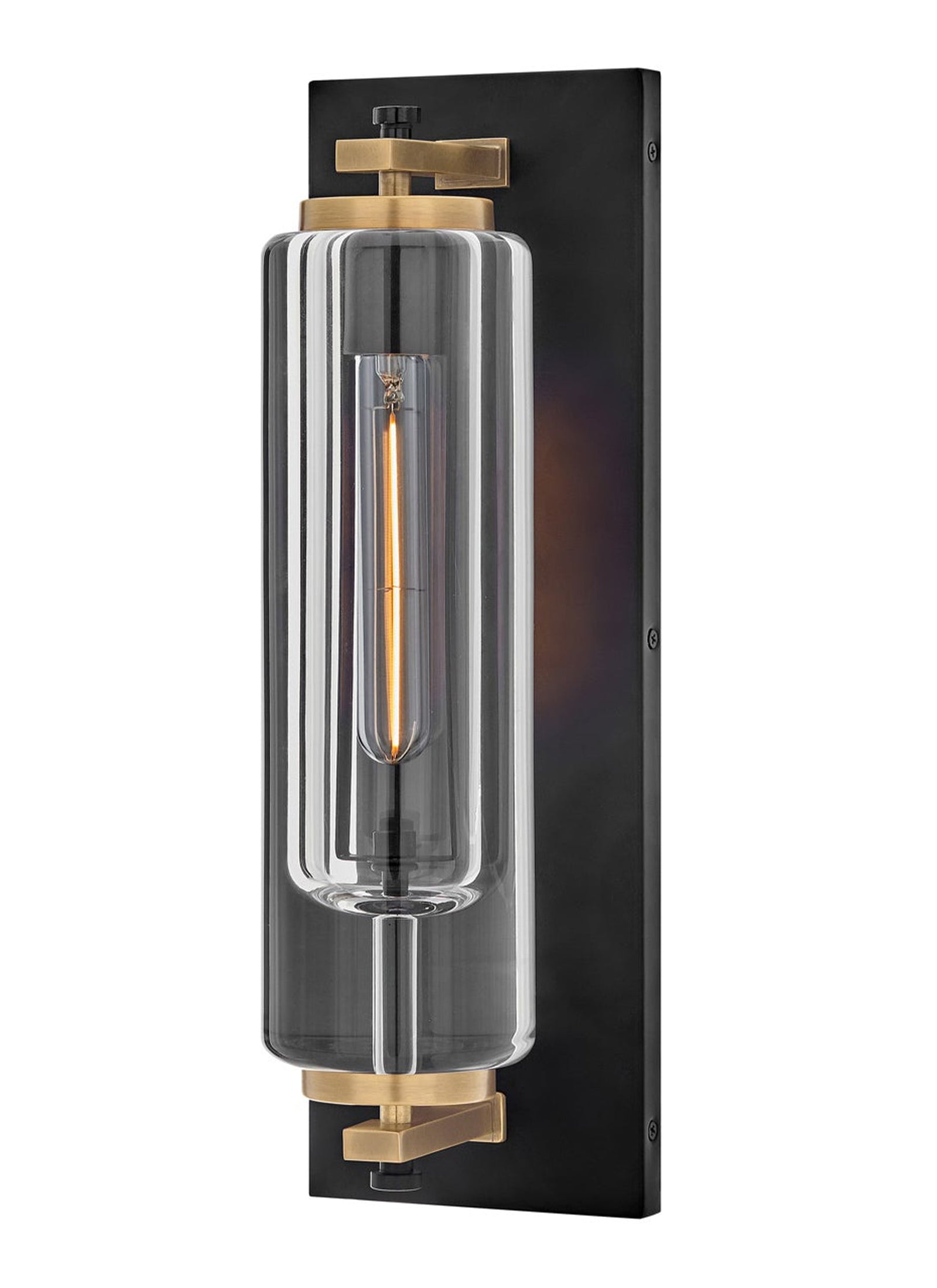 Lourde 1L outdoor wall lantern - 28920BK-LL *