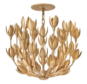 Flora 3L medium chandelier/ semi-flush mount - 30011BNG