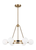 Clybourn 6L chandelier, Satin Brass - 3161606-848