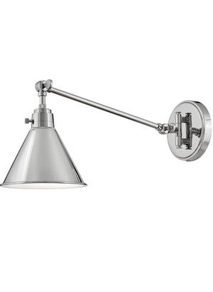 Arti 1L swing-arm wall sconce - 3690PN