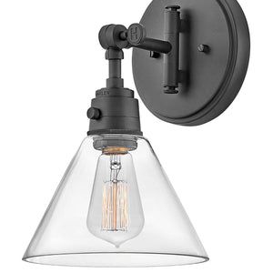 Arti 1L adjustable wall sconce - 3691BK-CL