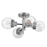 Poppy 4L Semi-Flush Mount - 40693BK-BN