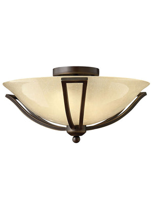 Bolla 2L flush mount - Olde Bronze/ Light Amber - 4660OB