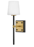 Saunders 1L wall sconce - 46950BK-LCB