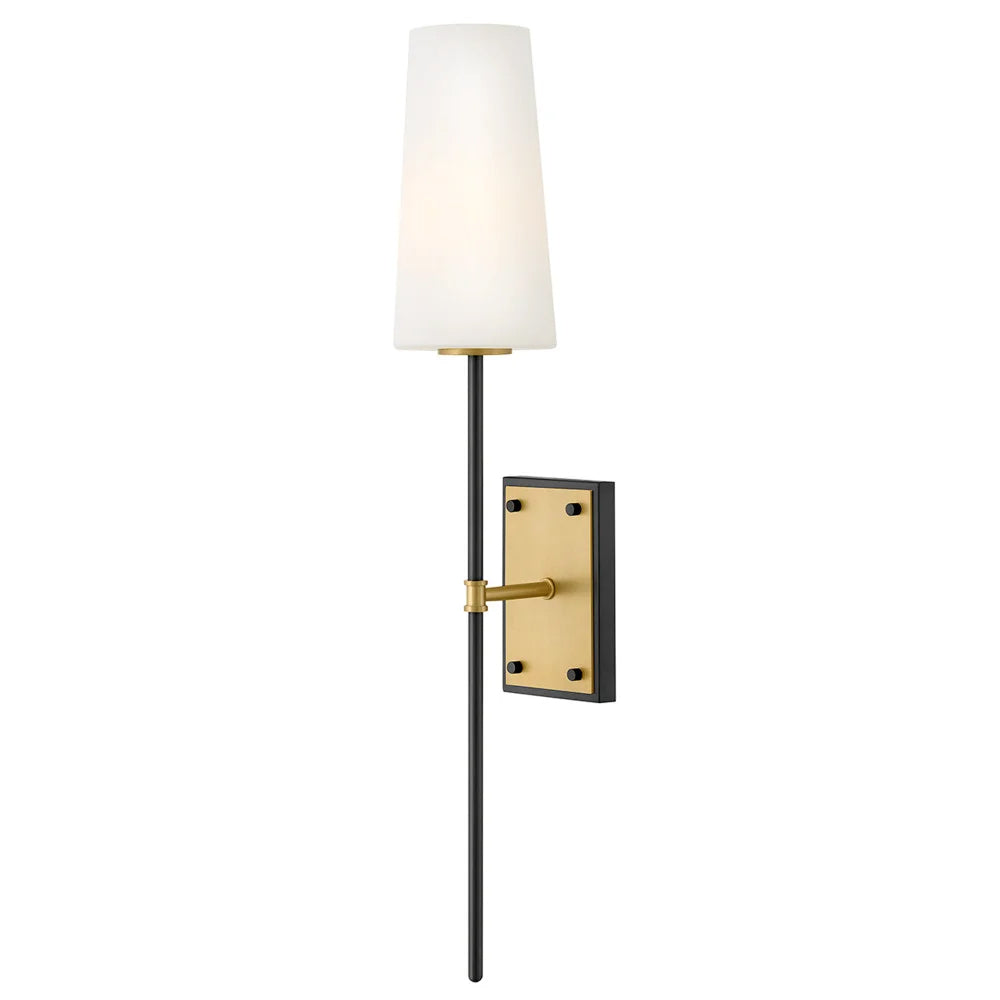 Saunders 1L tall wall sconce - 46951BK-LCB *