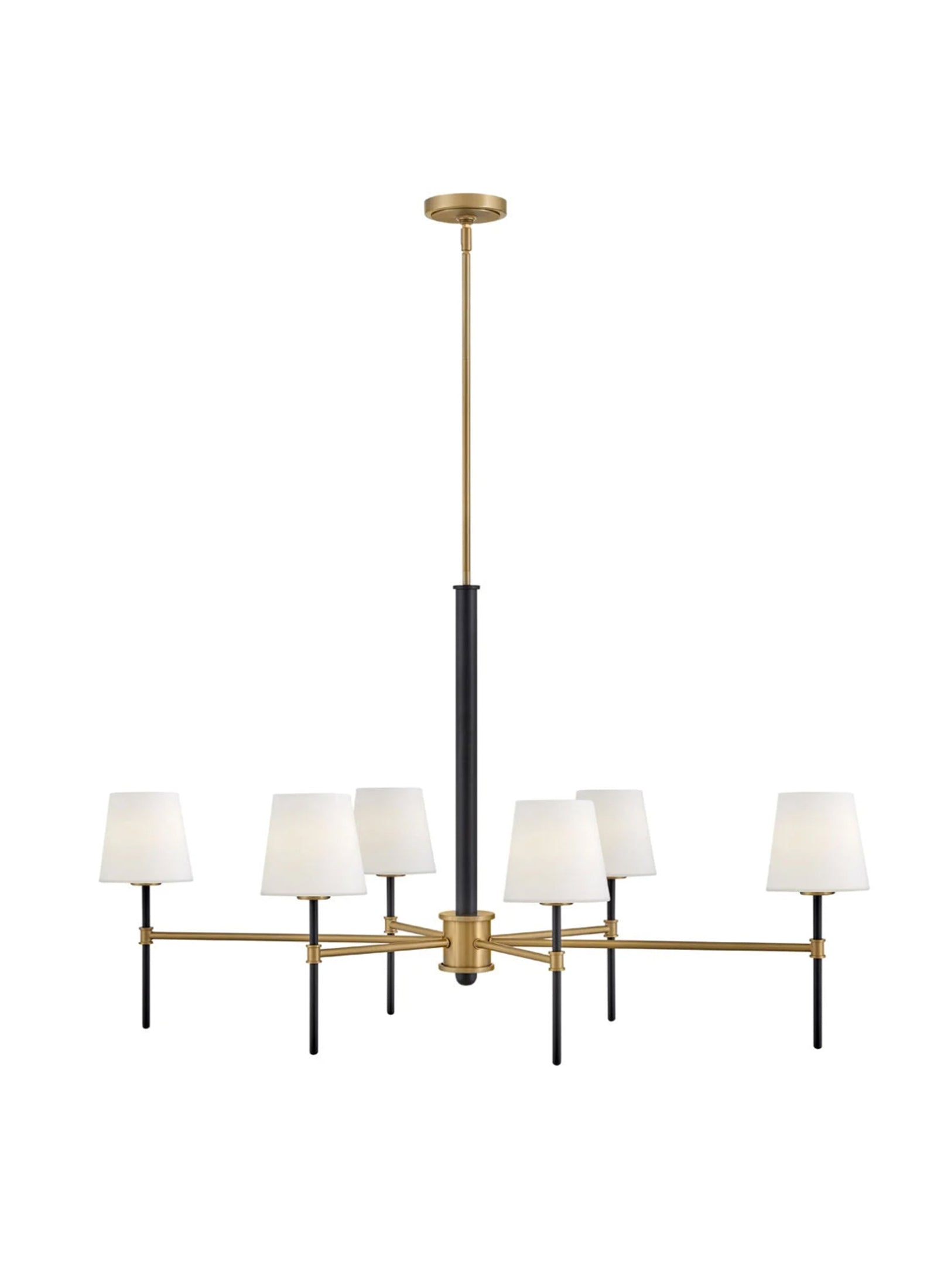 Saunders 6L linear chandelier - 46955BK-LCB