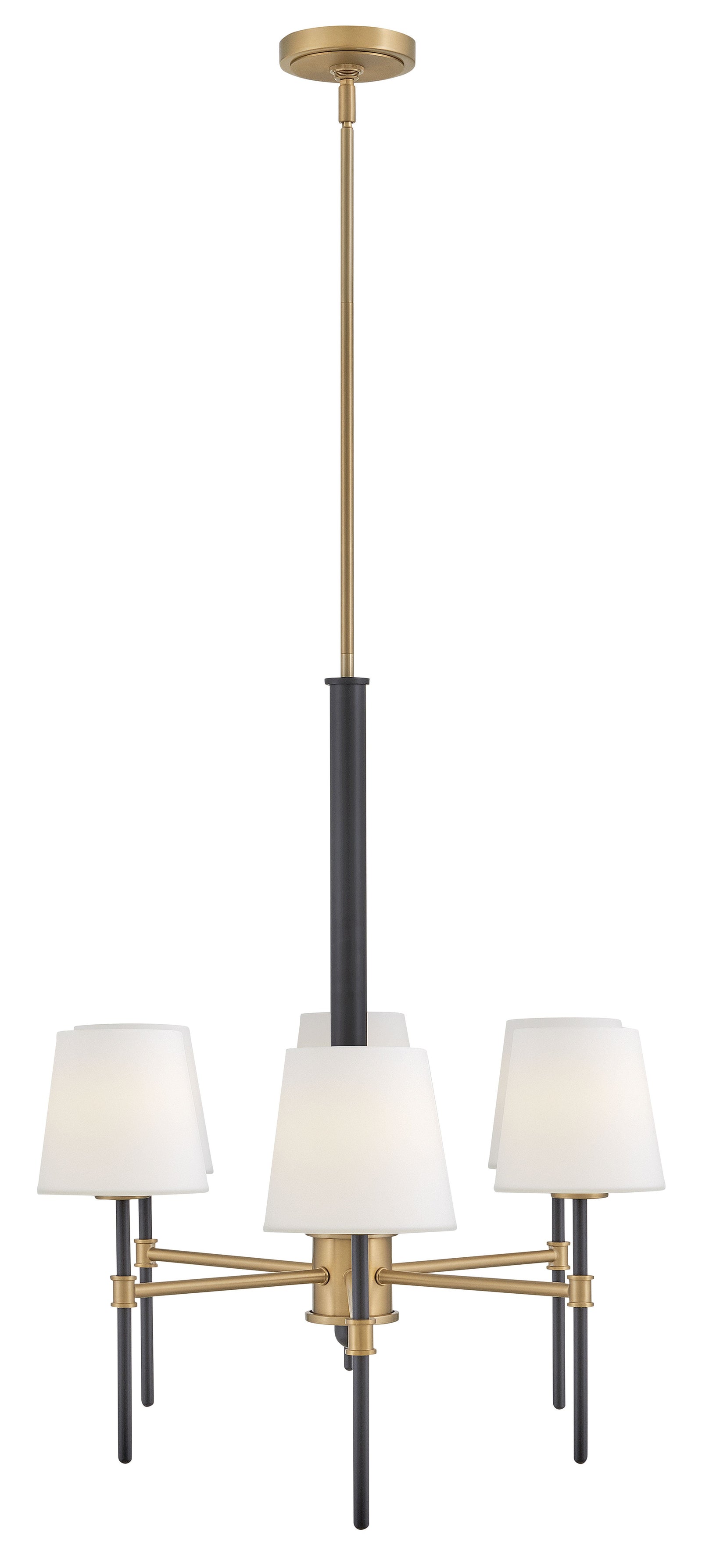 Saunders 6L linear chandelier - 46955BK-LCB