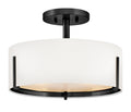 Halle 3L semi-flush mount ceiling fixture - 47571BK *