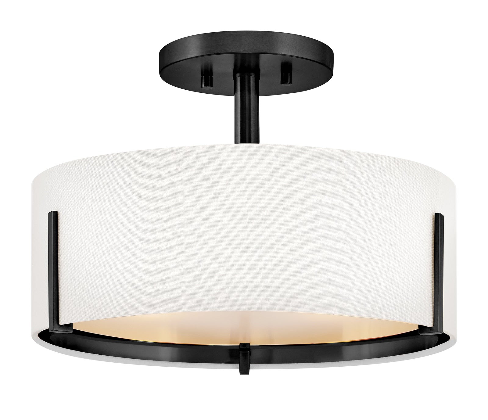 Halle 3L semi-flush mount ceiling fixture - 47571BK *