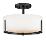 Halle 3L semi-flush mount ceiling fixture - 47571BK *