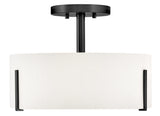 Halle 3L semi-flush mount ceiling fixture - 47571BK *