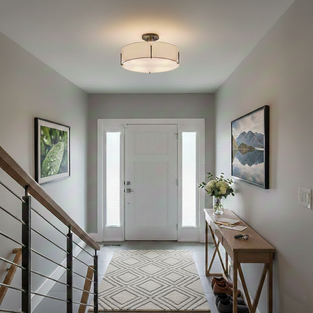 Halle 4L semi-flush mount - 47573BK *