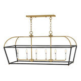 Tate 6L linear chandelier - 84275BK-LCB *