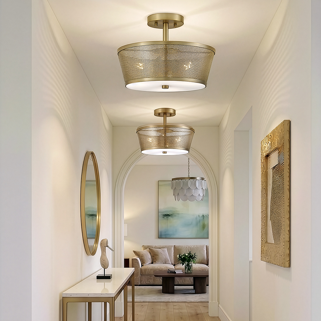 Cash 3L semi-flush mount ceiling fixture - 84421LCB *