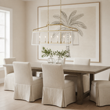Carlow 6L Linear Chandelier - CC1586MWTBBS