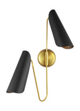 Tresa 2L Wall Sconce - AEW1002BBSMBK