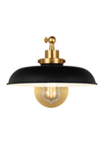 Wellfleet 1L single arm task light - CW1141MBKBBS