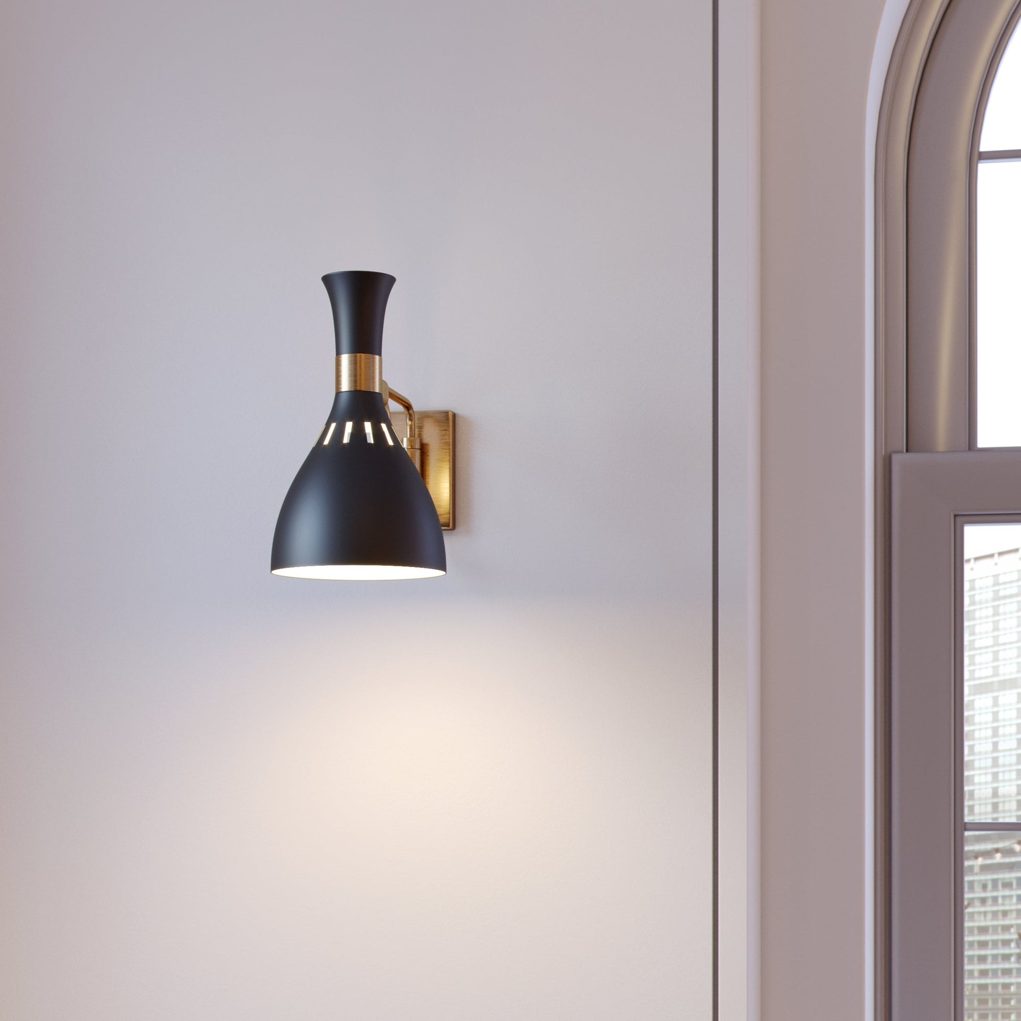 Joan 1L Wall Sconce - EW1061MBK