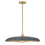 Sadie 1-Light Pendant in Lacquered Brass & Antique Verdigris
