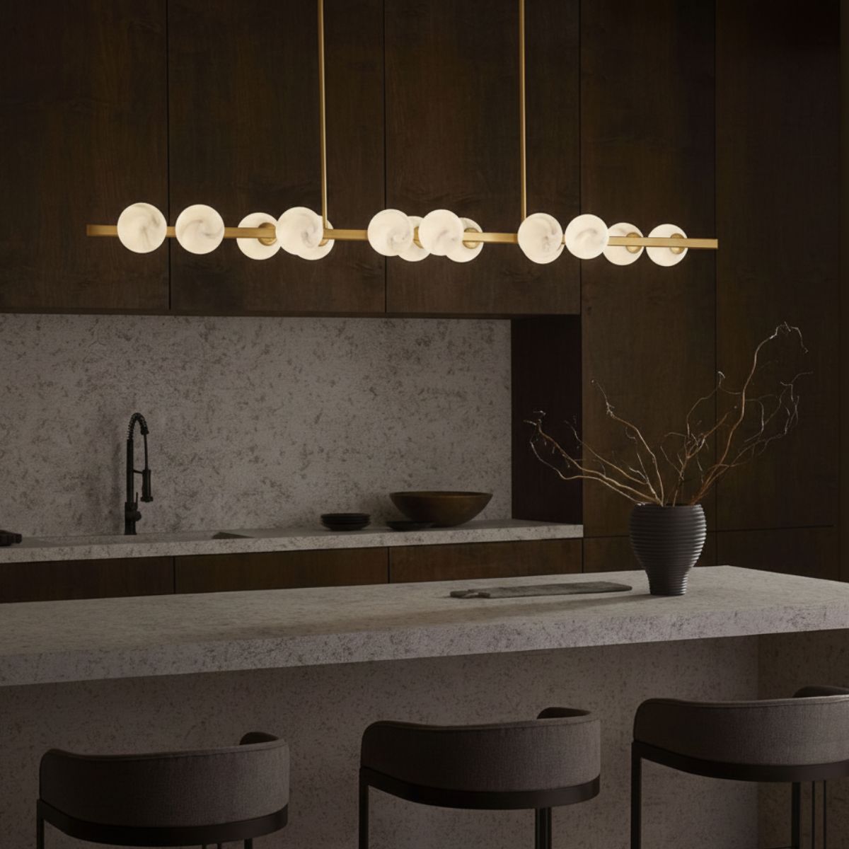 Selene 14L Linear Chandelier - FR41909LCB *